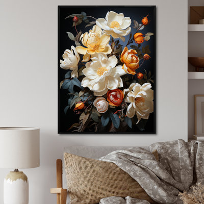 Magnolias jaune doré majestueux sur toile