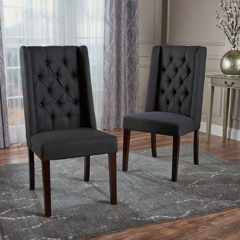 Chaise de salle à manger [ensemble de 2 pièces], Gris foncé