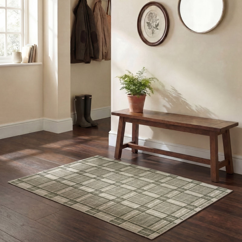 Tapis d'intérieur / extérieur Laura Ashley Doreen, Vert, 5 pi x 7 pi