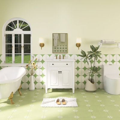 Meuble-lavabo simple 31 po avec comptoir en céramique