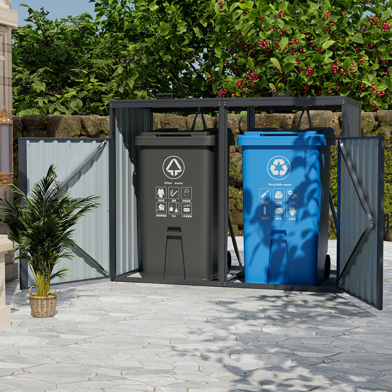 Living and Home 5 ft. W x 3 ft. D Zinc Steel Garage Shed