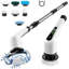 Autolaveuse électrique, brosse de nettoyage sans fil avec 7 têtes de brosse remplaçables, brosse de lavage pour la baignoire et le plancher 360 vitesses à double vitesse avec poignée réglable et détachable pour la cuisine de la salle de bain