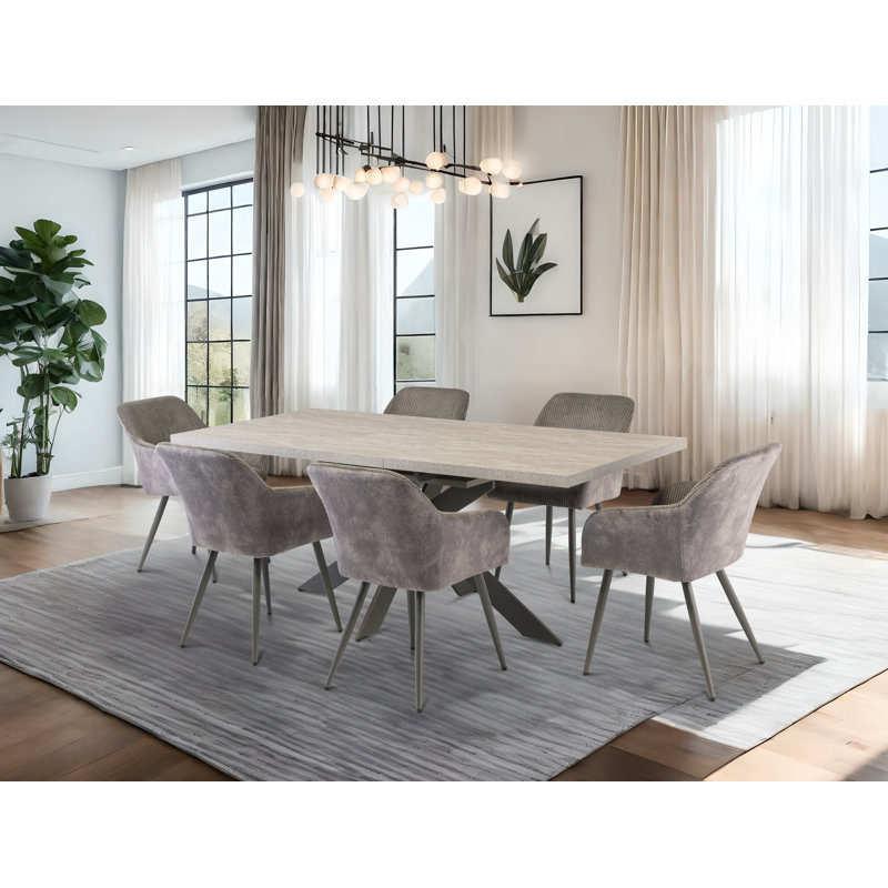 Lavalley Metal Base Dining Table