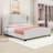 Upholstered Platform Bed with Headboard-322710873-322710877