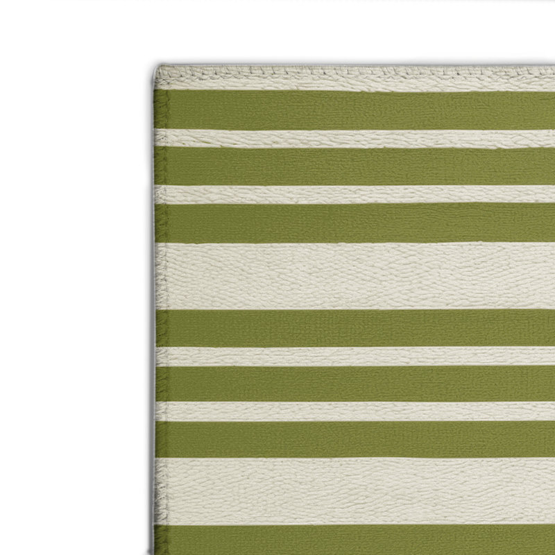 Tapis intérieur / extérieur beige HorizontalStripes, Rectangulaire 2 pi x 3 pi