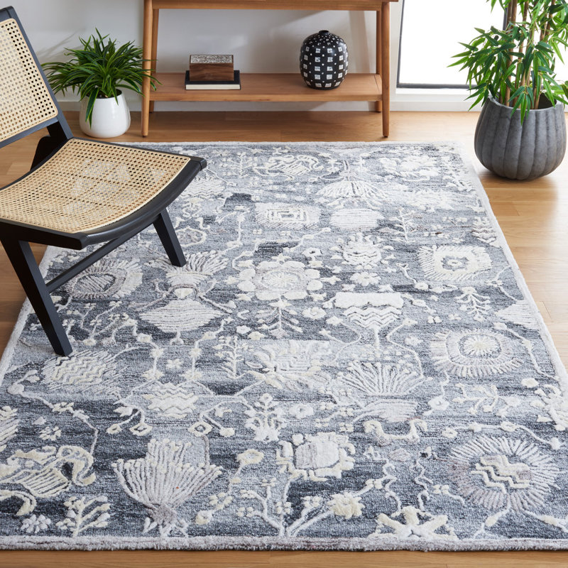 Glamour Hand Tufted Performance Floral Rug, Rectangle 9' x 12'