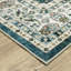 Tapis bleu sarcelle / ivoire Jadalynn-985047876
