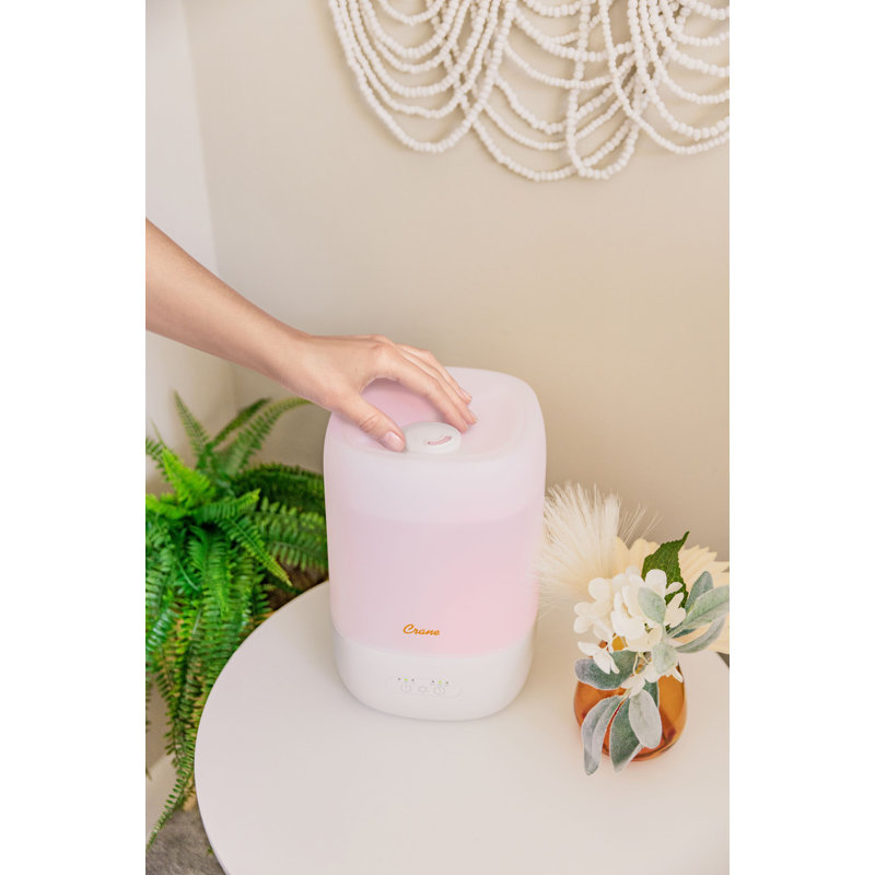 White Top Fill Cool Mist Humidifier with Sleep Support Light