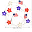 Guirlande de lumières à DEL sur le thème de la fête des États-Unis à thème drapeau des étoiles rouges et bleues-1394333762