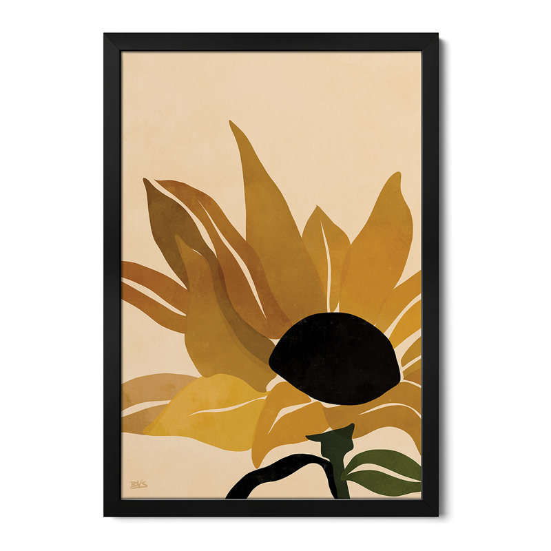 Tournesol, affiche encadrée de qualité supérieure par Bria Nicole, H 24 po x l 16 po