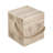 Outdoor Wood Grain Square MGO Side Table With Simulated Braided Cord – Indoor Retro End Table For Home & Patio Decor