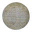 Tapis oriental 10 pi x 10 pi gris clair, Peshawar avec motif Ziegler Mahal, laine de haute montagne, tissage dense, noué à la main, rond