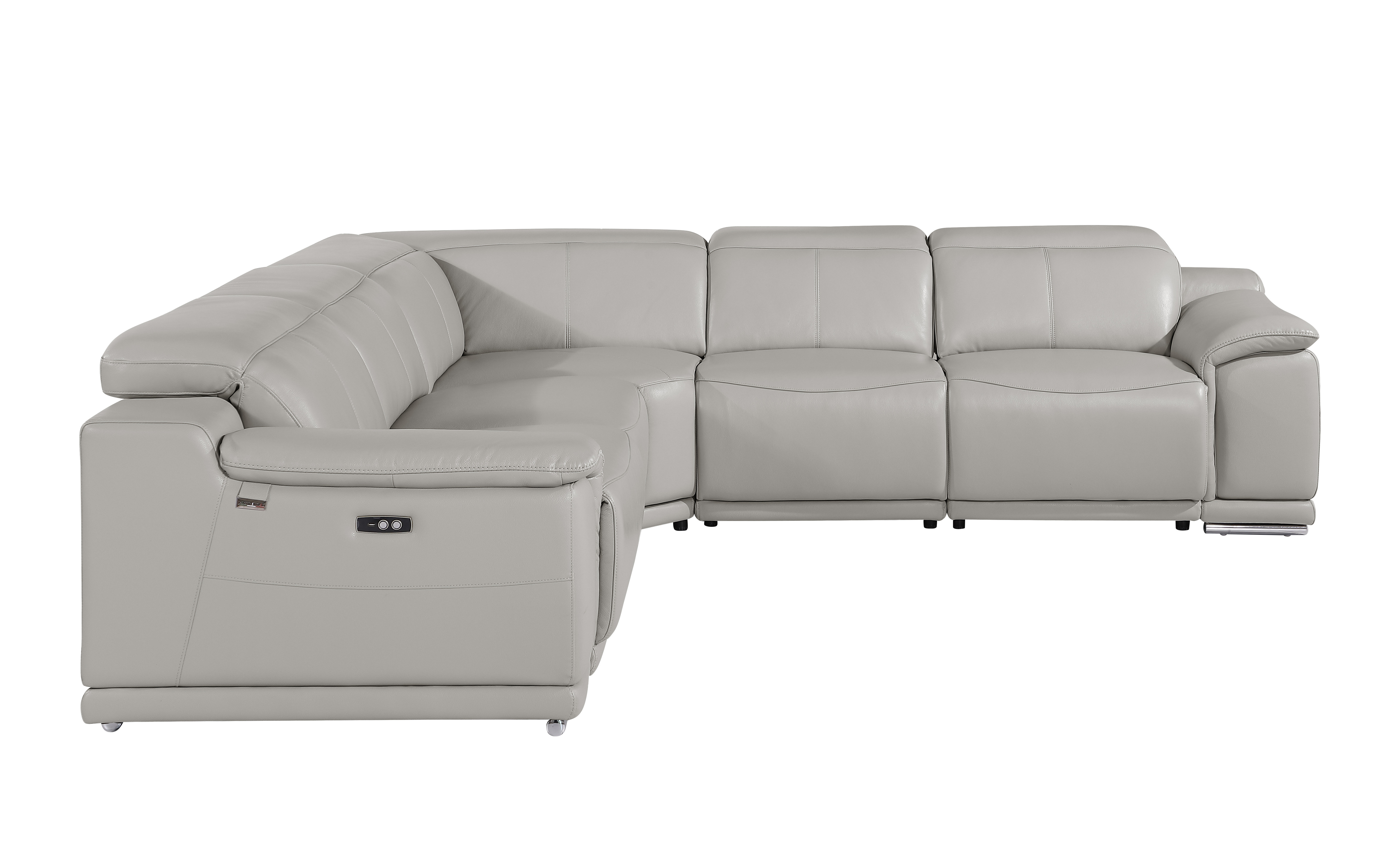 Orren Ellis Crasia 5 Piece Top Grain Italian Leather Reclining ...