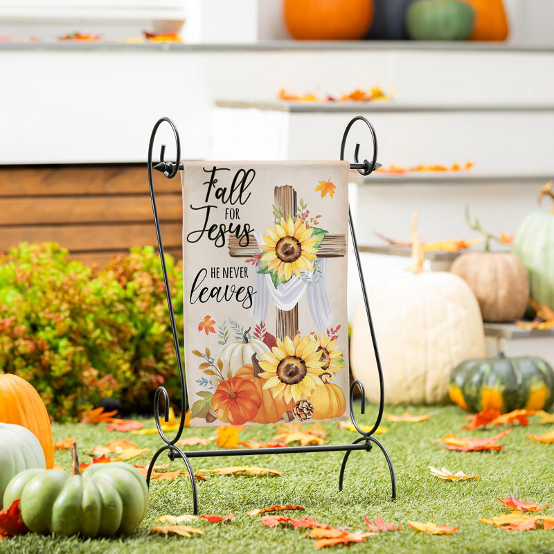 Drapeau de jardin «He Will Never Leaves»