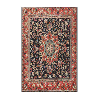 Tapis traditionnel rouge / noir Carlen