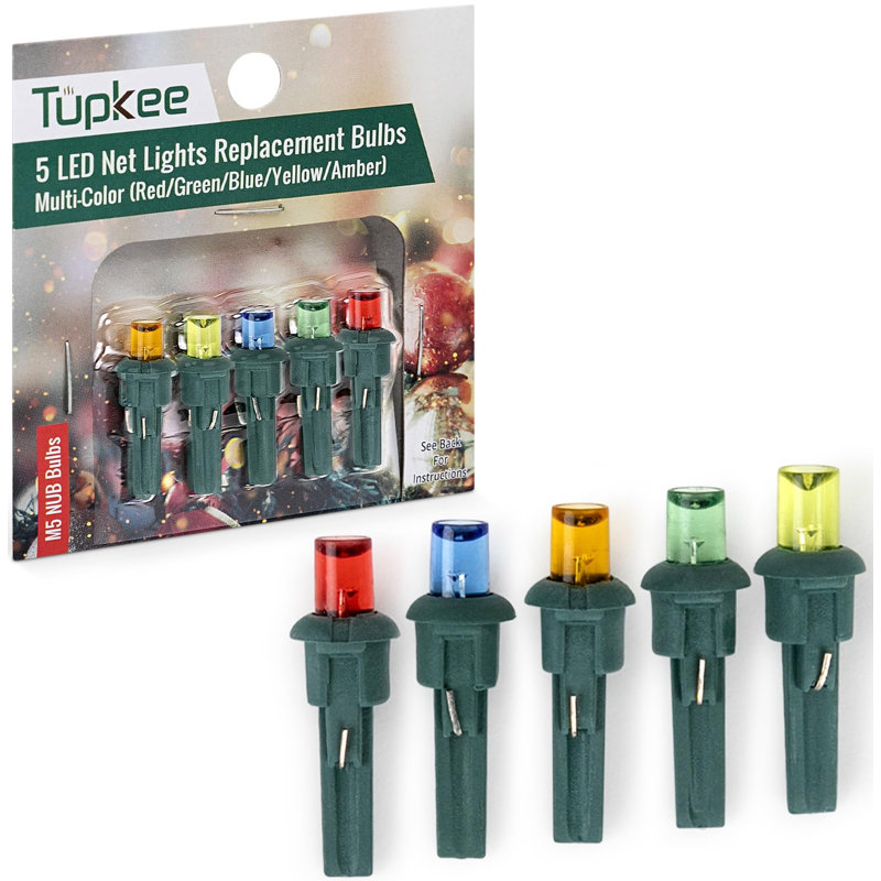Tupkee Shimmering Twinkle Replacement Bulbs – 4-Volt Clear Incandescent Mini Bulbs - 4 Bulbs per pkg, Multicolor