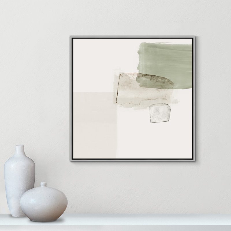 Carolsue Summer Days with You - Floater Frame Painting on Canvas, 31.5" H x 31.5" W, Silver