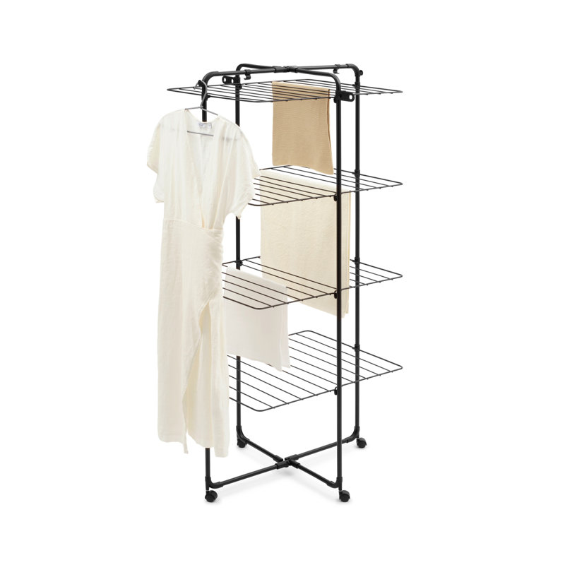 Séchoir à vêtements suspendu, 98 pieds (30 mètres) HangOn, Noir mat