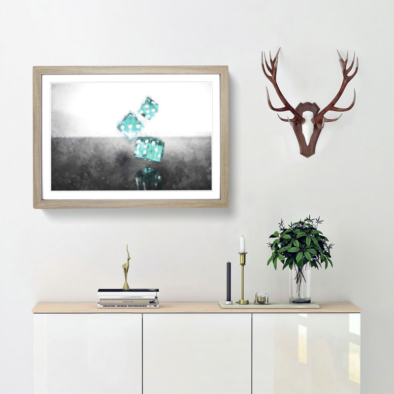 Roll of the Dice - Framed Print, Oak Framed, 33cm H x 45cm W x 2cm D