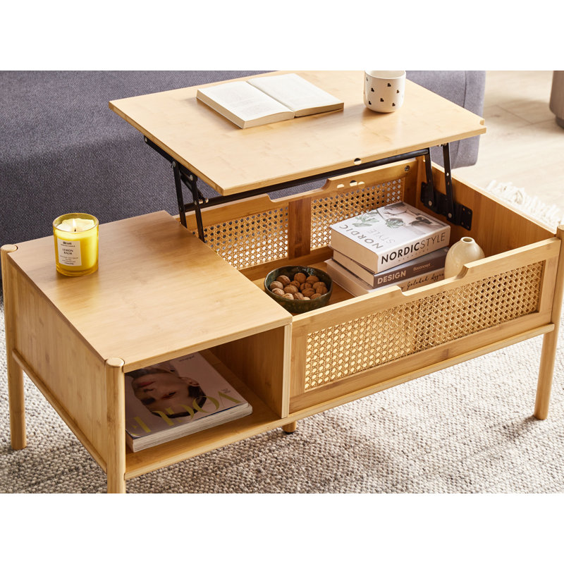 Andromada Lift Top Four Leg Coffee Table with Storage