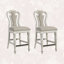 Chaise d'appoint à dossier Queen Anne en blanc antique / brun Colchester