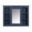 Armoire à pharmacie rectangulaire en panneau de fibres à densité moyenne 35 po avec miroir et 6 tablettes ouvertes-131527467
