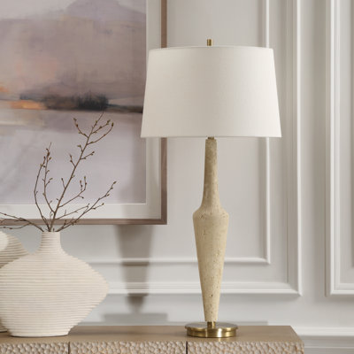 Lampe de table en travertin Lavena