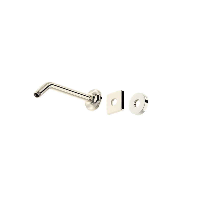 9" Reach Wall Mount Shower Arm, Polished Nickel