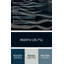 Art mural horizontal à rayures horizontales bleu foncé blanc bleu