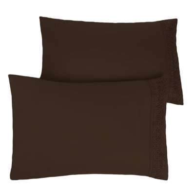 Eldon Two Microfiber Lace Pillowcases by Southshore Fine Linens