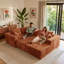 Canapé modulaire à compression de 118 po, ensemble de canapé en flanelle moderne en forme de U, ensemble de 4 canapés à assise profonde et canapé contemporain-1974993494-1976017115