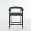 De 2 tabourets de café modernes, tissu bouclé avec structure en métal et tabourets de bar ergonomiques et pratiques, style élégant et confortable-1543550520