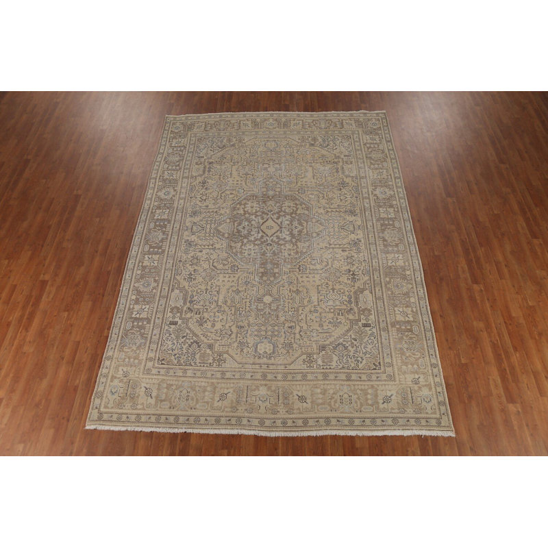 Tapis traditionnel en laine à motif géométrique 8 x 12
