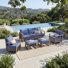 Ensemble de mobilier d'extérieur en osier PE Allcot confortable et résistant aux intempéries pour les patios et les jardins