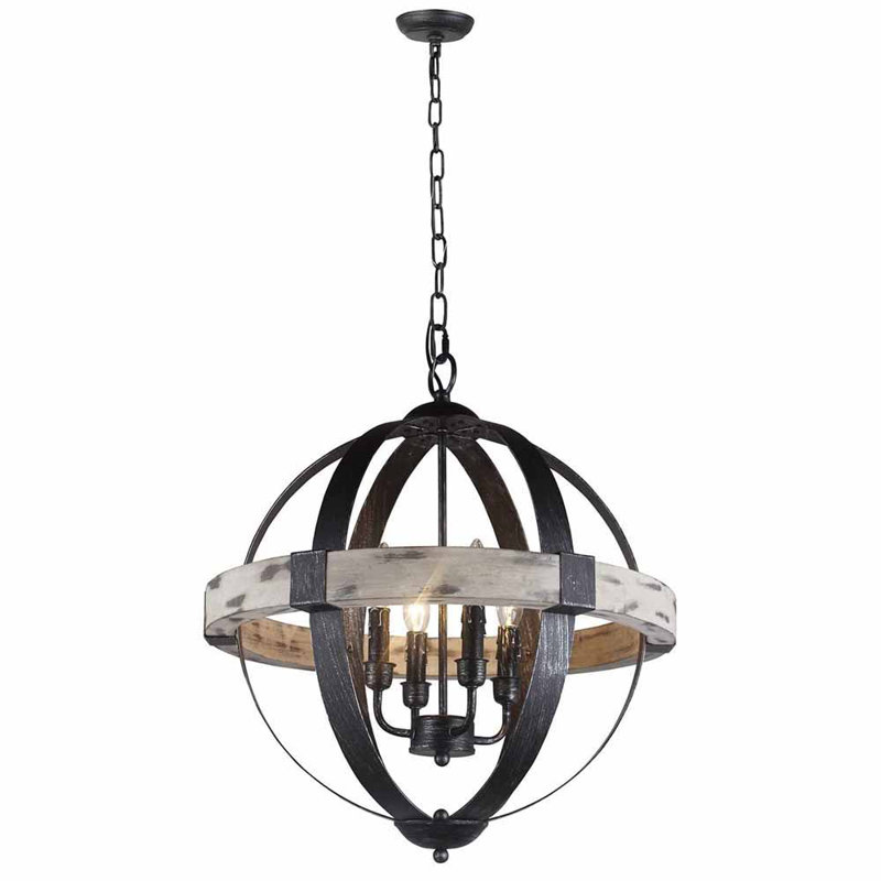 Cannella 4 - Light Dimmable Globe Chandelier, 6