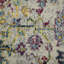 Tapis gris floral tissé à la machine 7 '
