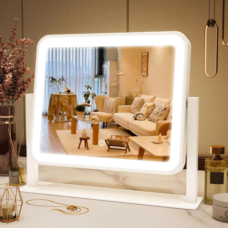 Miroir de maquillage avec lumières, miroir de coiffeuse avec lumières