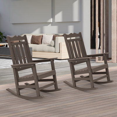 Chaise Adirondack berçante en plastique Liebwin