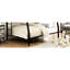 Lit superposé en métal avec finition noir sablé, matelas pour lit double / grand lit, supports latéraux, premier noir, matelas, largeur de 83 po, garde-corps pour plus de sécurité