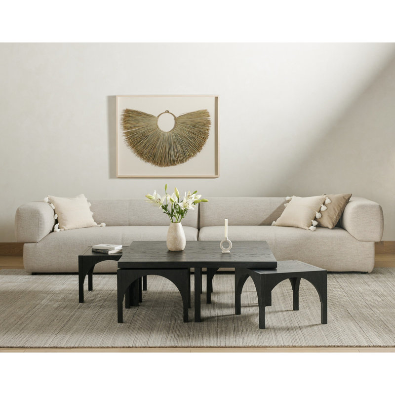 Calio Nesting Coffee Table, Black Oak Veneer