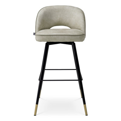 Cliff Upholstered Stool with Metal Frame
