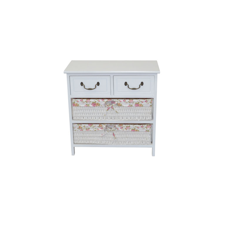 Hayrig Solid Wood 60cm W 2 - Drawer Chest of Drawers, White