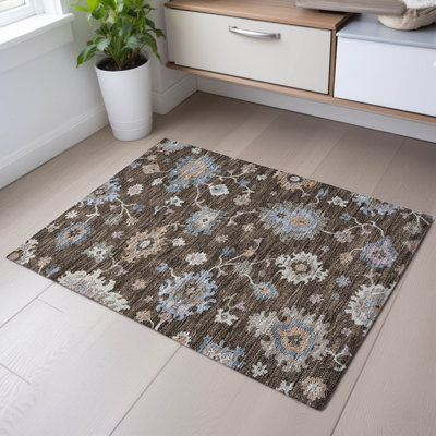Premium Machine Washable Jaylin AMF1218 Global Rug