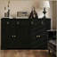 Buffet de rangement de cuisine avec portes de style grange et armoire à tiroirs