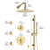 SlideLux 3-Function Wall Mounted Complete Shower System with 3 Body Jets and Slide Bar