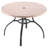 Outdoor Patio Dining Table Round Wood-Like Metal Garden Furniture for 4-855135419