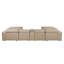 Canapé modulaire en cuir italien DivanItalia 5 pièces en forme de U avec accoudoirs réglables - disposition ouverte-780998462