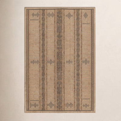 Ava Brown Beige Geometric Outdoor Rug