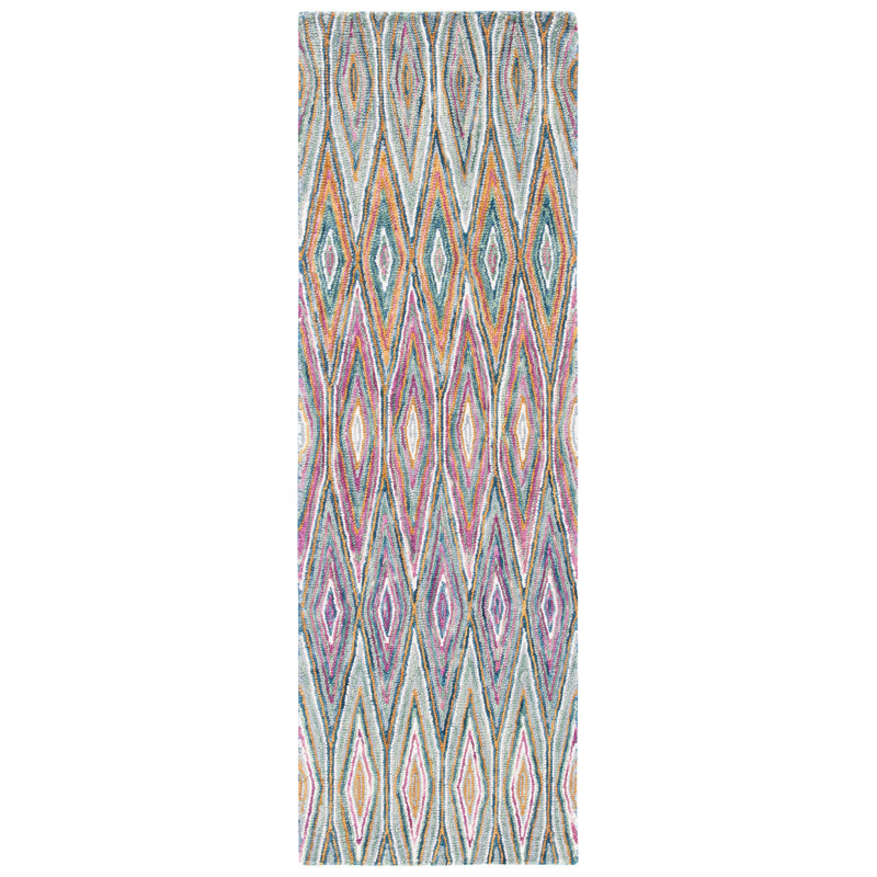 Serra Hand Tufted Wool Geometric Rug, Runner 2'3" x 11'