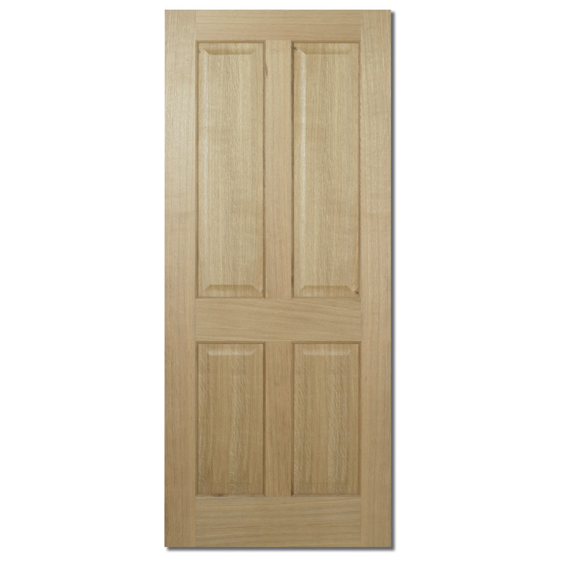 Regency 4P Prefinished Oak Internal Door, 198.1 cm H x 61 cm W x 3.5 cm D
